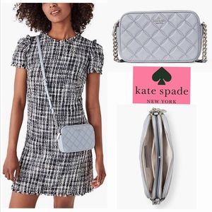 ♠️ Kate Spade ♠️ Natalia Quilted Leather Double Zip Crossbody Bag